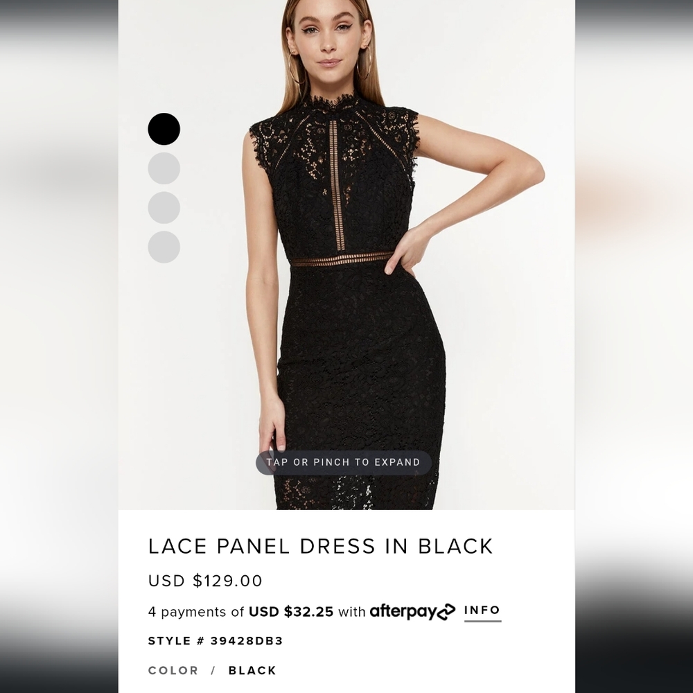 Bardot Lace Panel Dress, Elegant